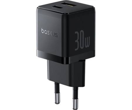 Мережевий зарядний пристрій Baseus Palm Fast Charger C+U 30W EU Cluster Black (P1011160A113-00) 2