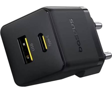 Мережевий зарядний пристрій Baseus Palm Fast Charger C+U 30W EU Cluster Black (P1011160A113-00) 1