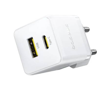 Мережевий зарядний пристрій Baseus Palm Fast Charger C+U 30W EU Moon white (P1011160A213-00) 1