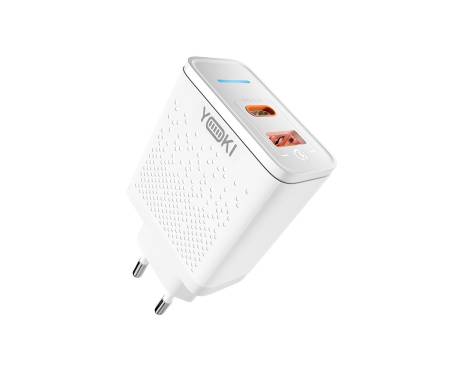 Сетевое зарядное устройство Yoki Led Series  33W White (YK-33PD+QC) 1