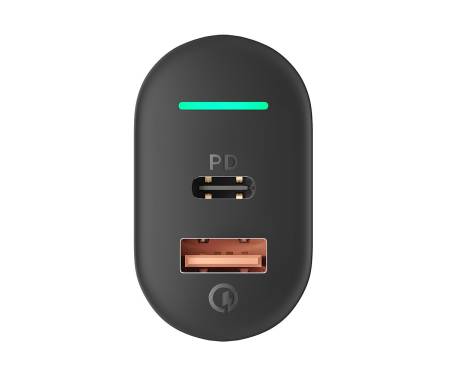 Сетевое зарядное устройство Yoki Led Series 20W Black (YK-20PD+QC) 2