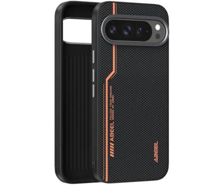 Чехол ABEEL Soft-shell with Magsafe Google Pixel 9 Pro XL Black Orange 1