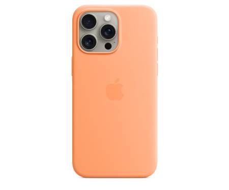 Чехол Silicone Case with MagSafe and Animation [Colorless] для iPhone 15 Pro Max Orange Sorbet (A3126) 1
