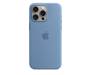 Чехол Silicone Case with MagSafe and Animation [Colorless] для iPhone 15 Pro Max Winter Blue (A3126) 1