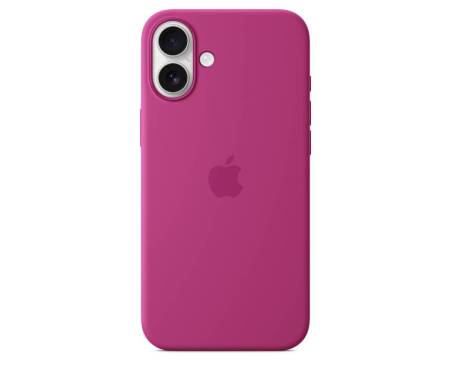 Чехол Silicone Case with MagSafe and Animation [Colorless] для iPhone 16 Fuchsia (A3313) 1