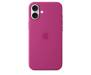 Чехол Silicone Case with MagSafe and Animation [Colorless] для iPhone 16 Fuchsia (A3313) 1