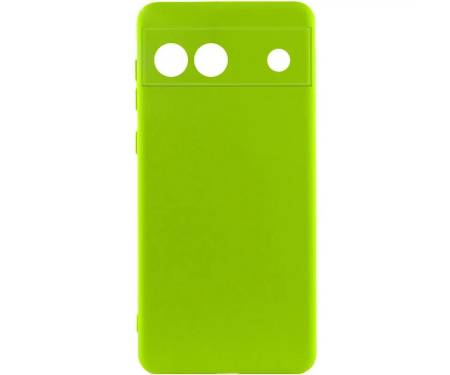 Чехол Silicone Cover Lakshmi Full Camera (A) для Google Pixel 6a Neon Green 1