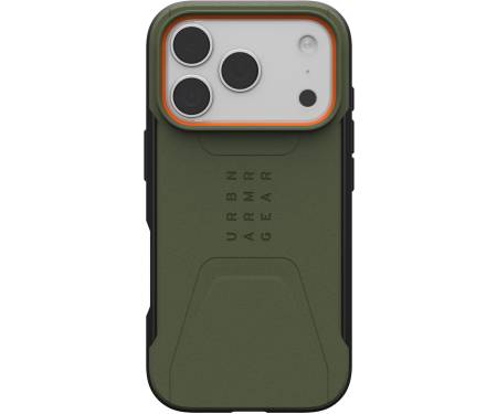 Чехол для Apple iPhone 17 Pro URBAN ARMOR GEAR Civilian MagSafe  Olive/Orange (114545117297) 1