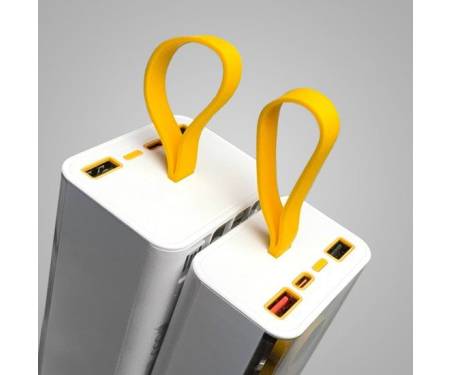 Внешние аккумуляторы Dou Power Bank G144 20000mAh 22.5W со встроенными кабелями White