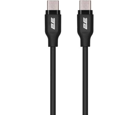 Кабель 2E Type-C - Type-C Glow 60W 1m Black (2E-CCCC-BL) 1