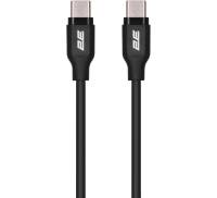 Кабель 2E Type-C - Type-C Glow 60W 1m Black (2E-CCCC-BL)
