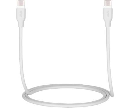 Кабель 2E Type-C - Type-C Glow 60W 1m White (2E-CCCC-WH) 2
