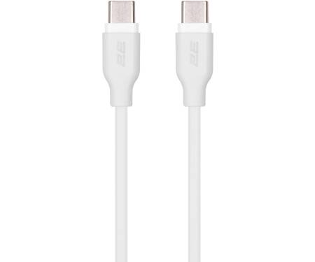 Кабель 2E Type-C - Type-C Glow 60W 1m White (2E-CCCC-WH) 1