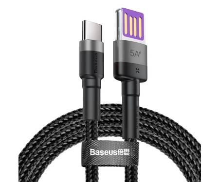 Кабель Baseus Cafule HW Quick Charging Data cable For Type-C 40W 1m Gray Black (CATKLF-PG1) 1