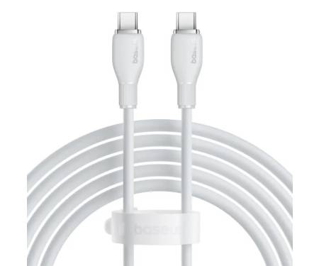 Кабель Baseus USB-C to USB-C Pudding Series Fast Charging Cable 100W 2m White (P10355702221-01) 1