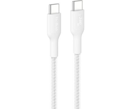 Кабель Belkin Boost Up Charge Pro Braided USB-C to USB-C 240W 2m White (CAB025HQ2MWH) 1