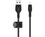 Кабель Belkin Braided Silicone USB-A to Lightning 1m Black (CAA010BT1MBK) 1