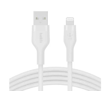 Кабель Belkin BoostCharge Flex USB-A Cable with Lightning Connector 1m White (CAA008bt1MWH) 1