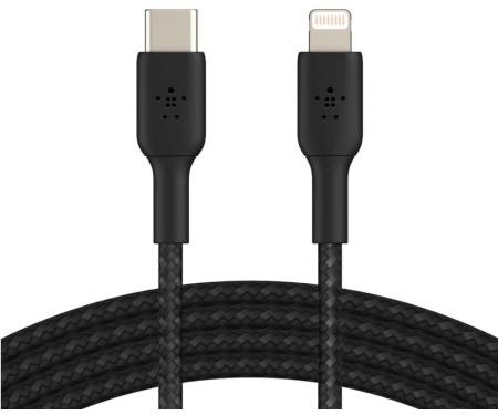 Кабель Belkin Type-C - Lightning 1m Black (CAA004BT1MBK) 1