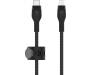 Кабель Belkin PRO Flex USB-C - Lightning Black 1m (CAA011BT1MBK) 1