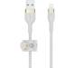 Кабель Belkin USB-A to Lightning Braided Silicone 1m White (CAA010BT1MWH) 1