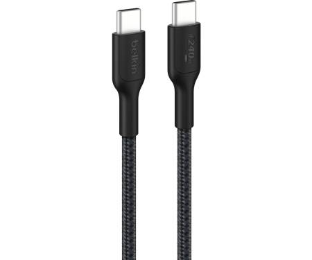 Кабель Belkin Boost Up Charge Pro Braided USB-C to USB-C 240W 2m Black (CAB025HQ2MBK) 1