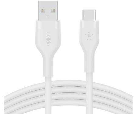 Кабель Belkin USB-A to USB-C Silicone 2m white (CAB008BT2MWH) 1