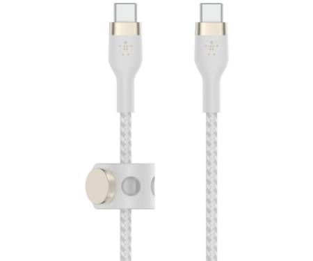 Кабель Belkin USB-C to USB-C Braided Silicone 1m White (CAB011BT1MWH) 1