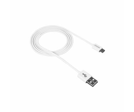 Кабель Canyon USB 2.0 AM to Micro USB 1.0m White (CNE-USBM1W) 1
