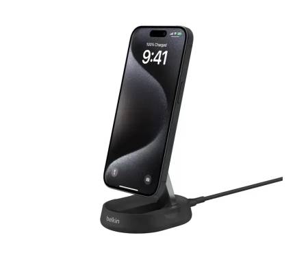 Беспроводное зарядное устройство Belkin 15Вт Magnetic Stand Qi2 Black (WIA008vfBK) 1