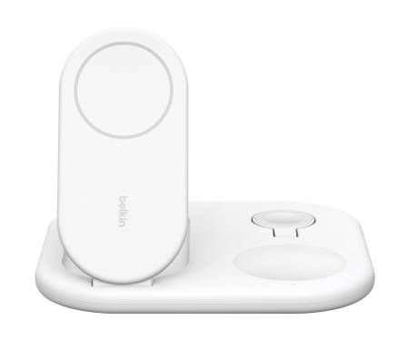 Беспроводное зарядное устройство Belkin 3in1 Magnetic Foldable Qi2 15W, White WIZ029VFWH 1