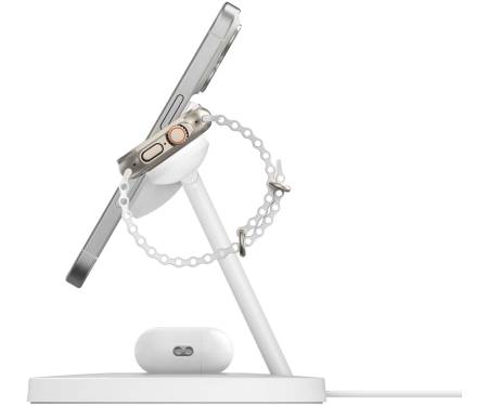 Беспроводное зарядное устройство Belkin 3in1 Stand Qi2 White (WIZ032KQWH) 2