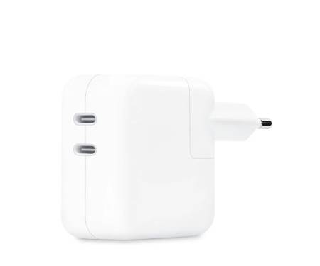 Сетевое зарядное устройство Apple A2676 35W Dual USB-C White (MW2K3) 1