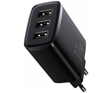 Сетевое зарядное устройство Baseus Compact Charger 3U 17W Black (CCXJ020101) 2