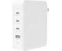 Сетевое зарядное устройство Belkin 140W 3хUSB-С GAN PD PPS, USB-A, White (WCH014BTWH) 2