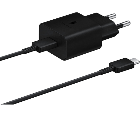 Мережевий зарядний пристрій Samsung 15W PD Power Adapter (with Type-C cable) Black (EP-T1510XBE) 2