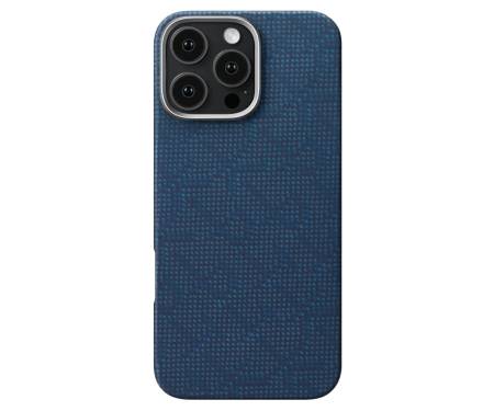 Чехол Pitaka Tactile Woven Case Monogram for iPhone 16 Pro - Dark Blue (KI1603PTK) 1