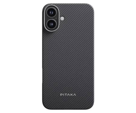 Чехол Pitaka Ultra-Slim Classic Twill 600D Black/Grey for iPhone 16 Plus (KI1601MA) 1