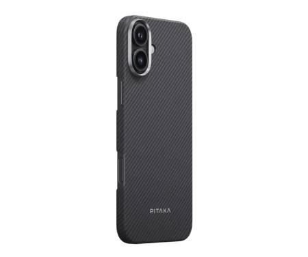 Чехол Pitaka Ultra-Slim Classic Twill 600D Black/Grey for iPhone 16 Plus (KI1601MA) 2