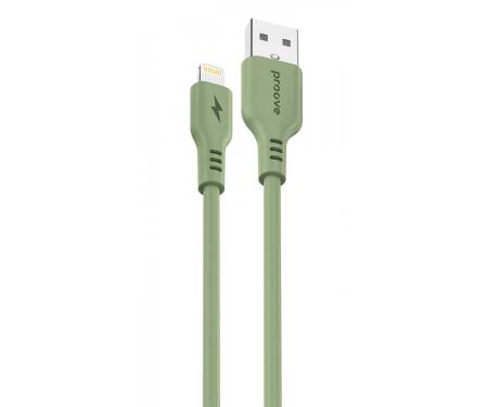 Кабель Proove Rebirth USB to Lightning 2.4A (1m) green