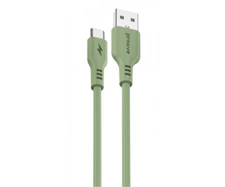 Кабель Proove Rebirth USB to Type-C 3A (1m) green