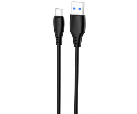 Кабель Proove Simple Silicone USB to Type-C 3A (2m) black