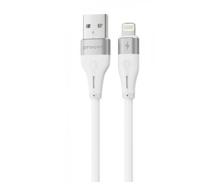Кабель Proove Soft Silicone USB to Lightning 2.4A (1m) white