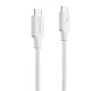 Кабель Proove Striped Silicone Type-C to Type-C 60W (1m) white