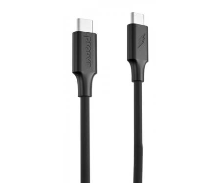 Кабель Proove Striped Silicone Type-C to Type-C 60W (1m) black