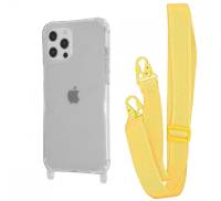 Чохол WAVE Clear Case with Strap iPhone 12 Pro Max yellow