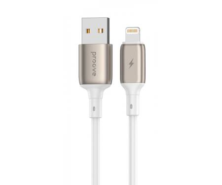 Кабель Proove Flex Metal USB to Lightning 2.4A (1m) white