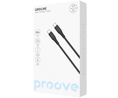 Кабель Proove GridLine Type-C to Type-C 60W (1m) black