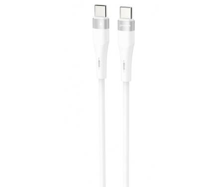 Кабель Proove Light Silicone Plus Type-C to Type-C 60W (1m) white