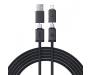 Кабель Baseus Versatile Two-for-Two Fast Charging Cable USB+Type-C to Type-C+Lightning 60W 2m black